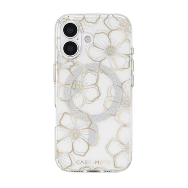 Case-Mate Floral Gems MagSafe Case For Apple iPhone 17- Gold